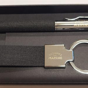 Coffret cadeau "Stylo et porte clefs TDM"